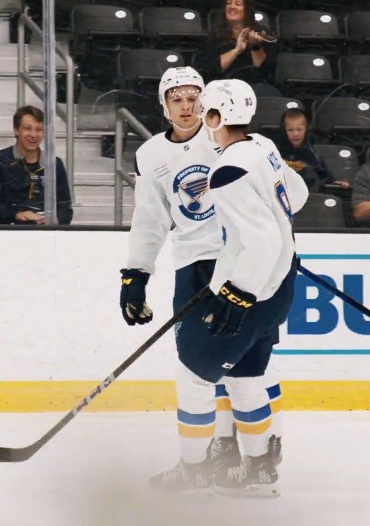 [StLouisBlues] “Throw a hit, make a play, score a goal. We like Justin Carbonneau already. #stlblues”