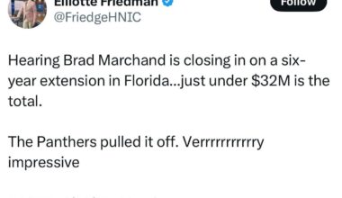 [Friedman] Hearing Brad Marchand is closing in on a 6 year 32 million dollar extension with Florida