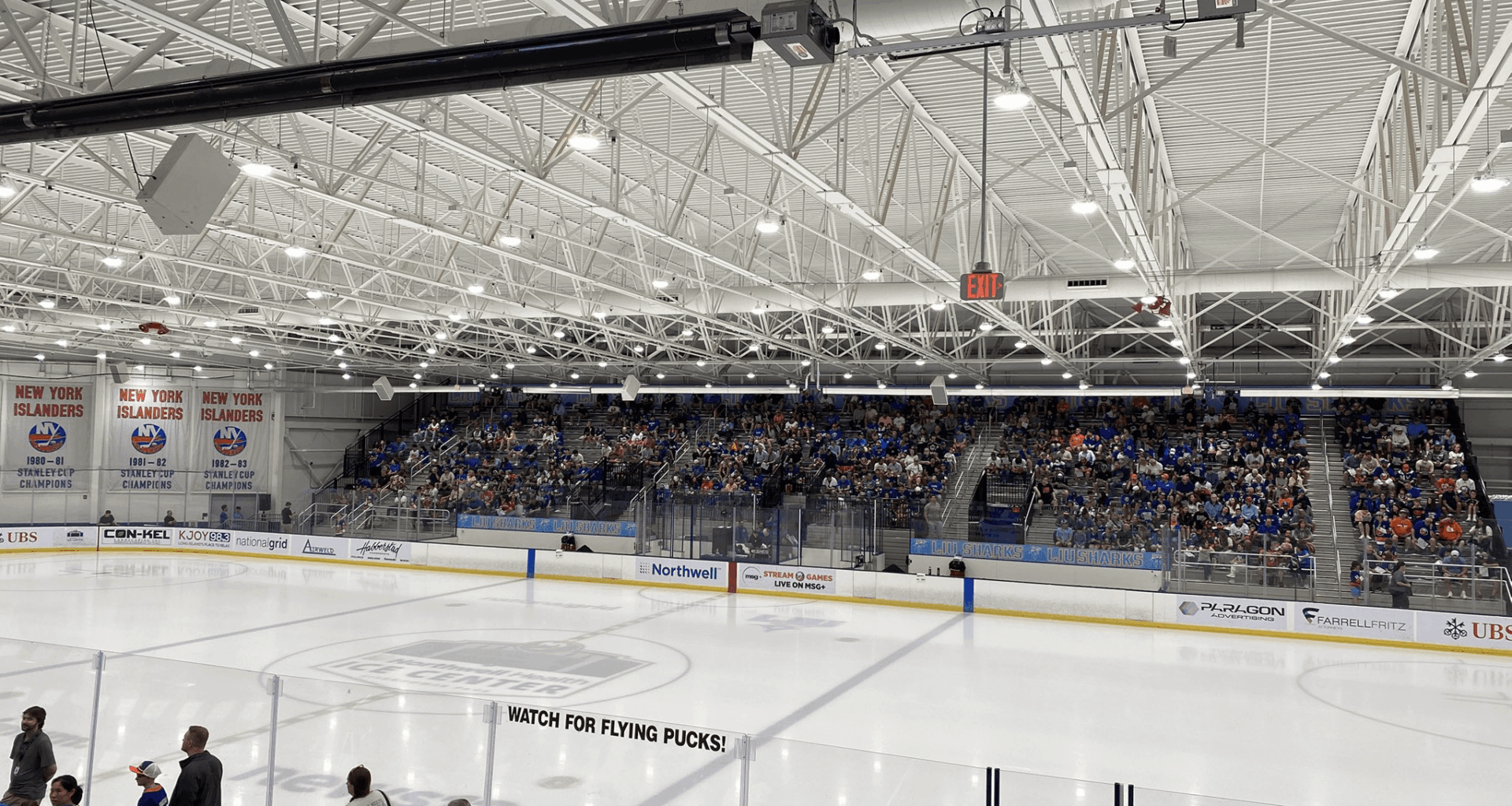 Stands for today's Blue&White scrimmage are nearly full before warmups have even gotten underway!
