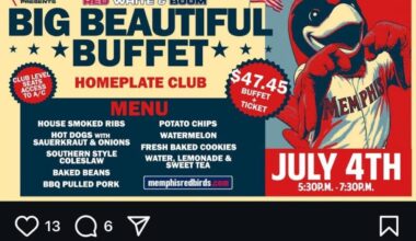 AAA Affiliate Memphis Redbirds apologize to fans after posting promotion of the “Big Beautiful Buffet” for $47.45 for 4th of July Weekend Games