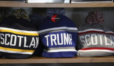 Trump's trip to his Scottish golf course blurs politics and business