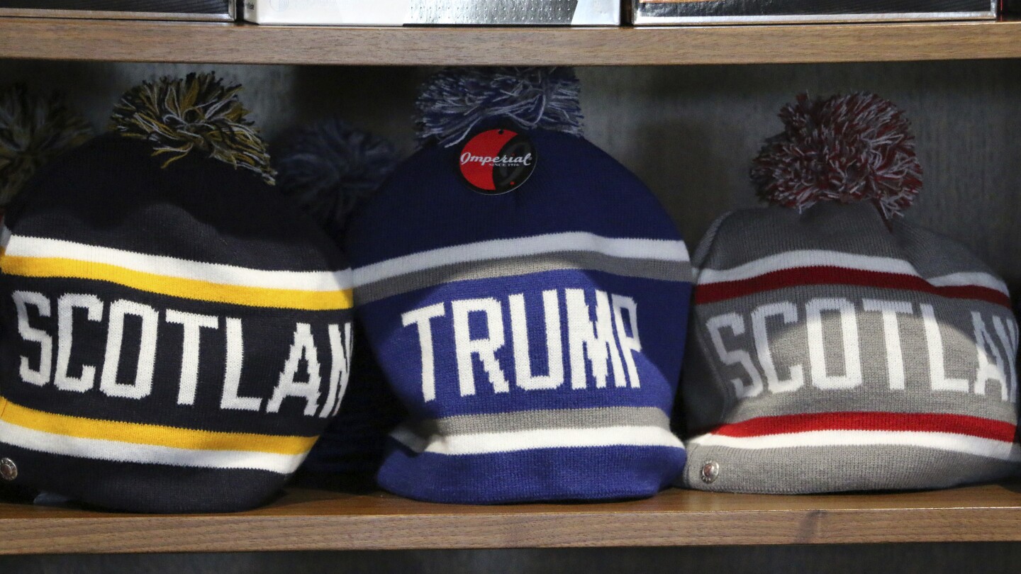 Trump's trip to his Scottish golf course blurs politics and business