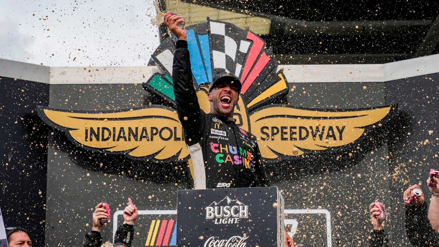 Bubba Wallace wins Brickyard 400 in double overtime at Indianapolis