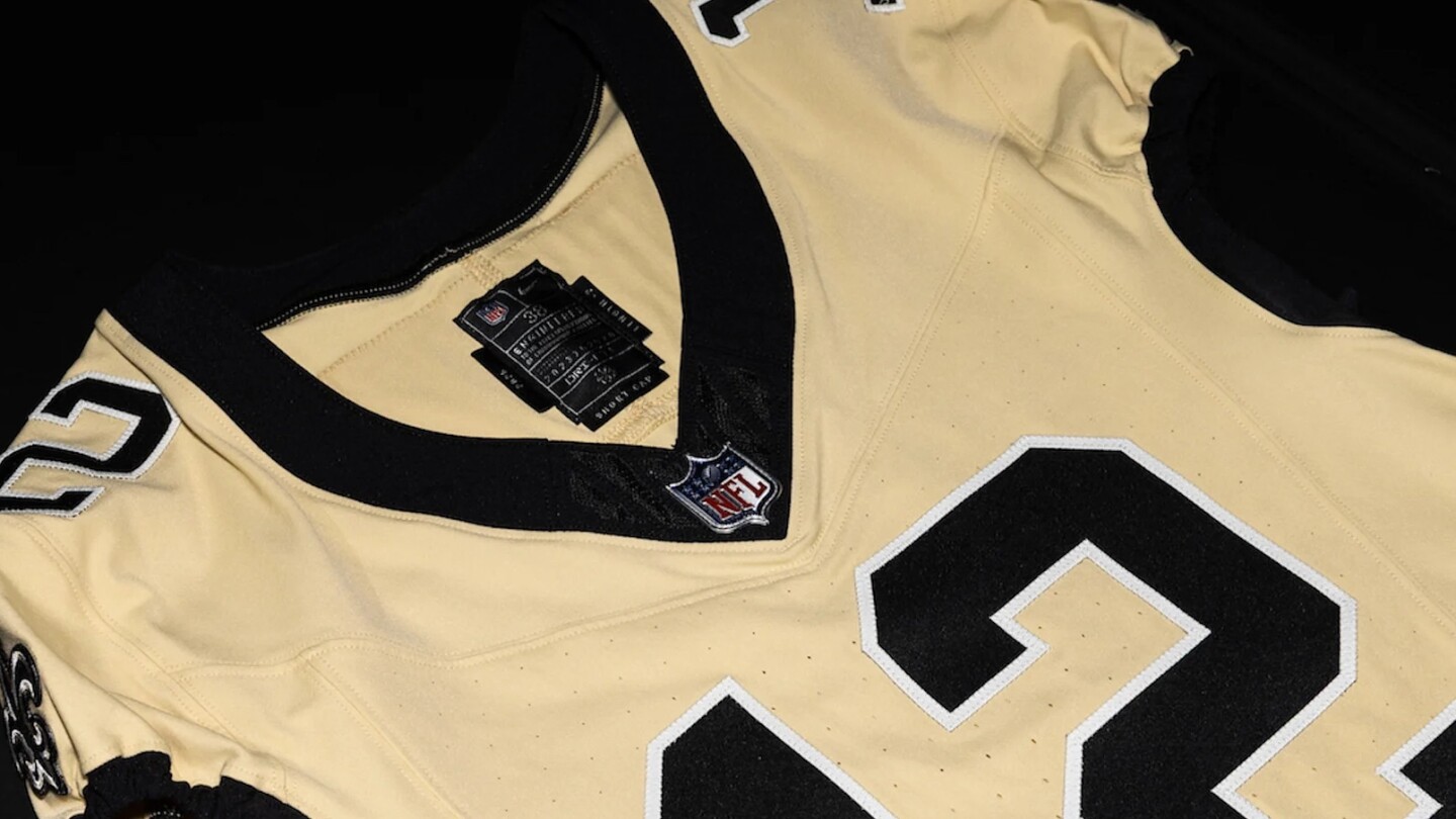 Saints reveal alternate gold jerseys