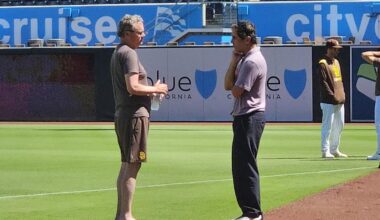 Barefoot Shildt and AJ Preller — what do you think they’re talking about?