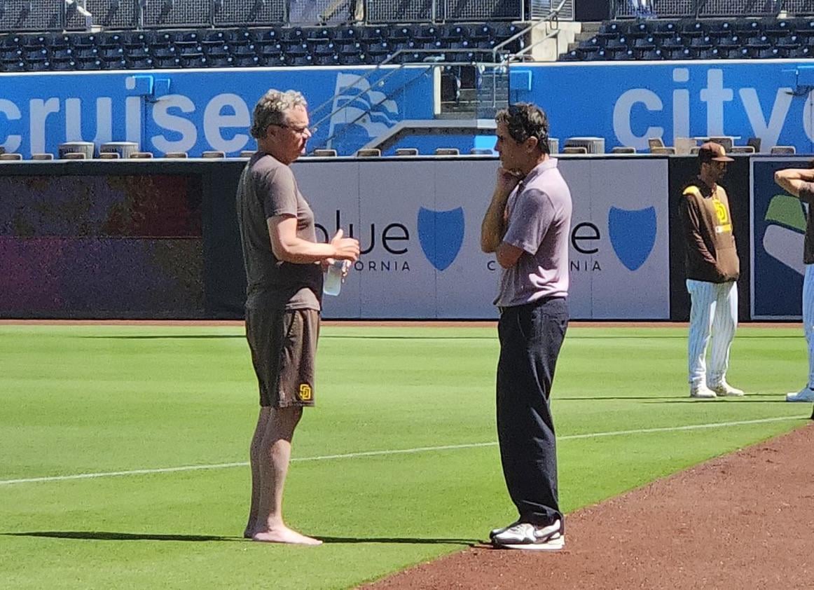 Barefoot Shildt and AJ Preller — what do you think they’re talking about?