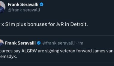 [Seravalli] 1 yr x $1m plus bonuses for JvR in Detroit.
