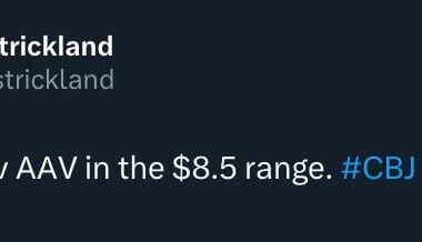 [Strickland] Ivan Provorov 7 years in Columbus, AAV in the $8.5M range.