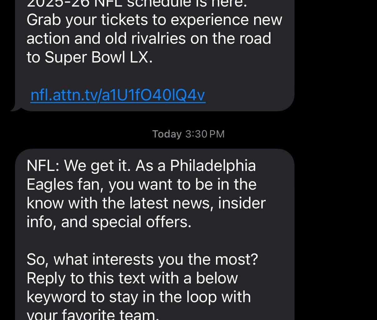 I’ve been assigned a team by NFL against my will.