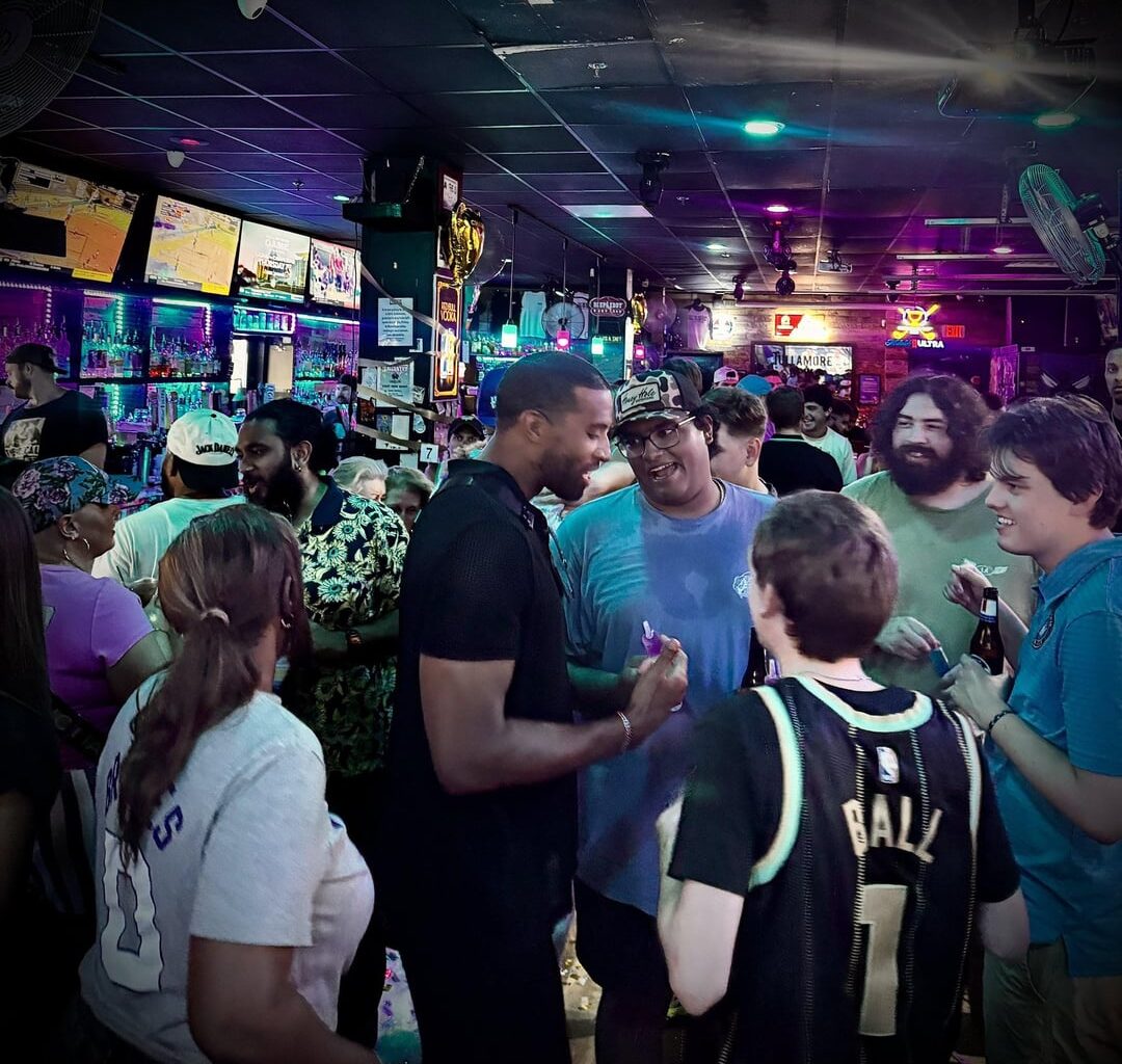 Charles Lee Showed up at the summer league champs fan celebration at the Local