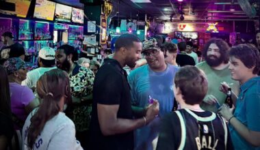 Charles Lee Showed up at the summer league champs fan celebration at the Local