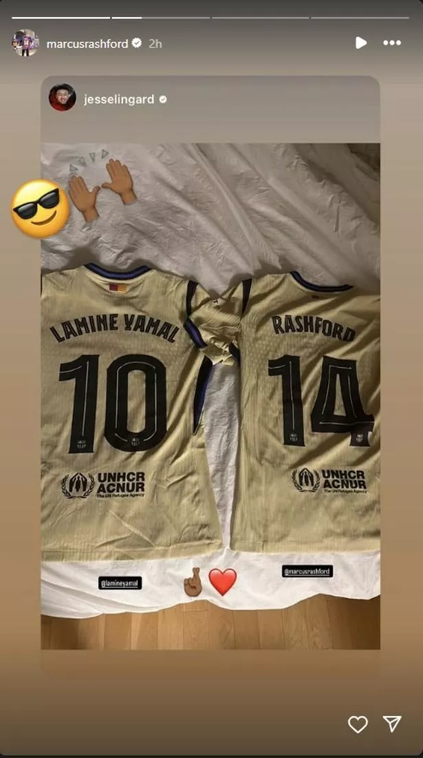 A message sent by Marcus Rashford to Jesse Lingard