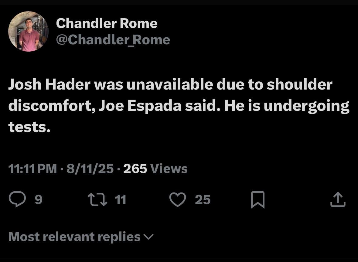 Why do the baseball gods hate us so much? Praying it’s nothing