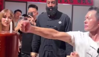 James Harden continues his trip in China as he learns Kungfu but got absolutely confused by the master
