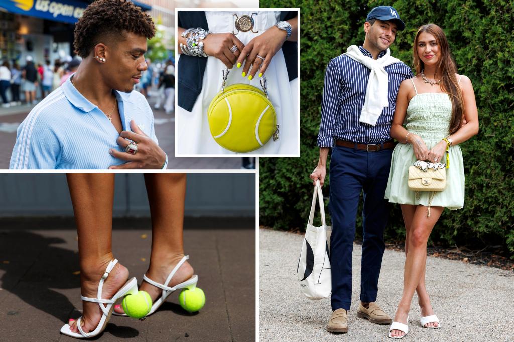 US Open an upscale preppy runway as fans sport chic tennis-themed fashion
