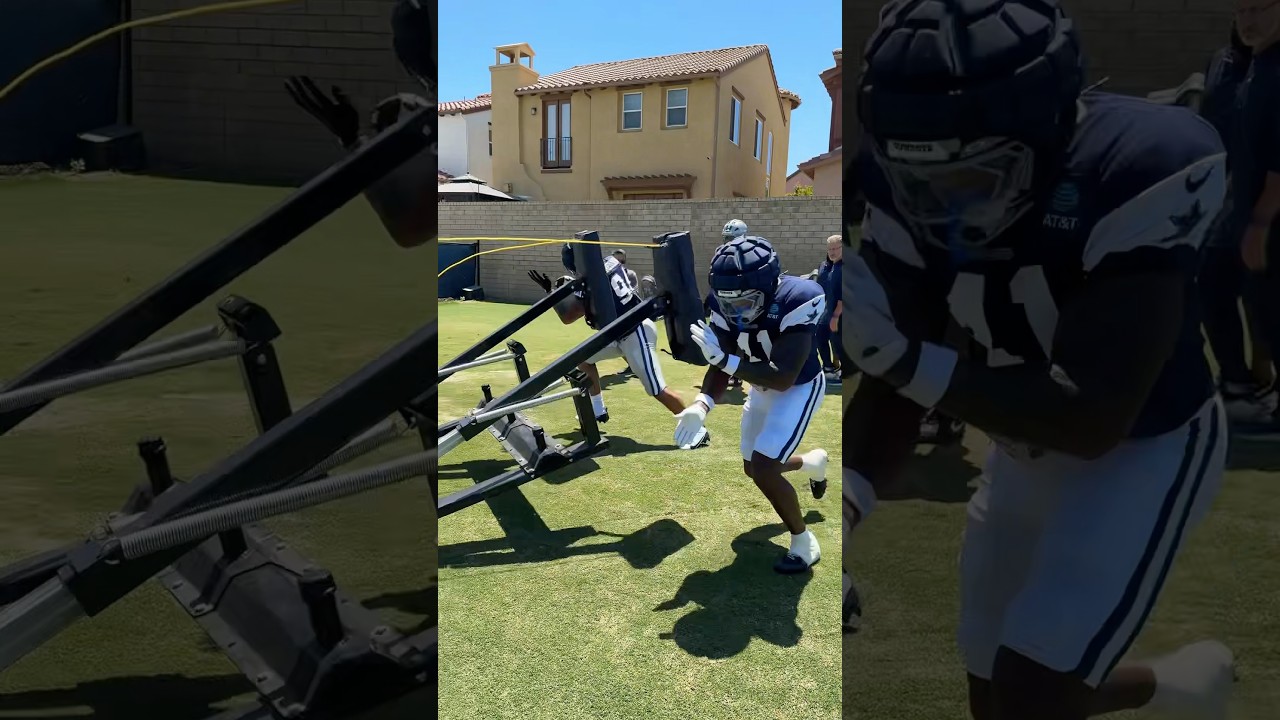 these d-line drills 😳 | ​⁠@AmericanAirlines #DallasCowboys #NFL #football #practice #drills