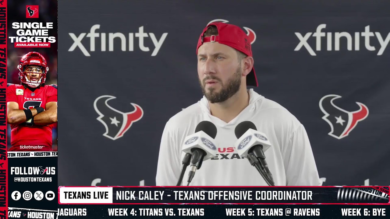 LIVE: Houston Texans Coordinators address the media
