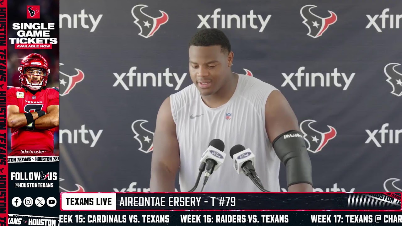 LIVE: HC DeMeco Ryans, C.J. Stroud, Dalton Schultz & Aireontae Ersery address the media