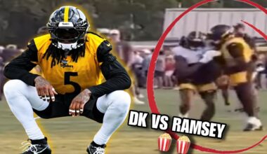 Jalen Ramsey vs DK Metcalf GOING AT IT *LIVE* Pittsburgh Steelers Scrimmage Highlights *HEATED 1v1*