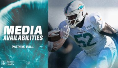 Patrick Paul meets with the media | Miami Dolphins