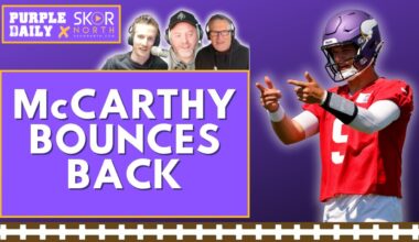 Minnesota Vikings camp notes: JJ McCarthy BOUNCES BACK; TJ Hockenson limps off