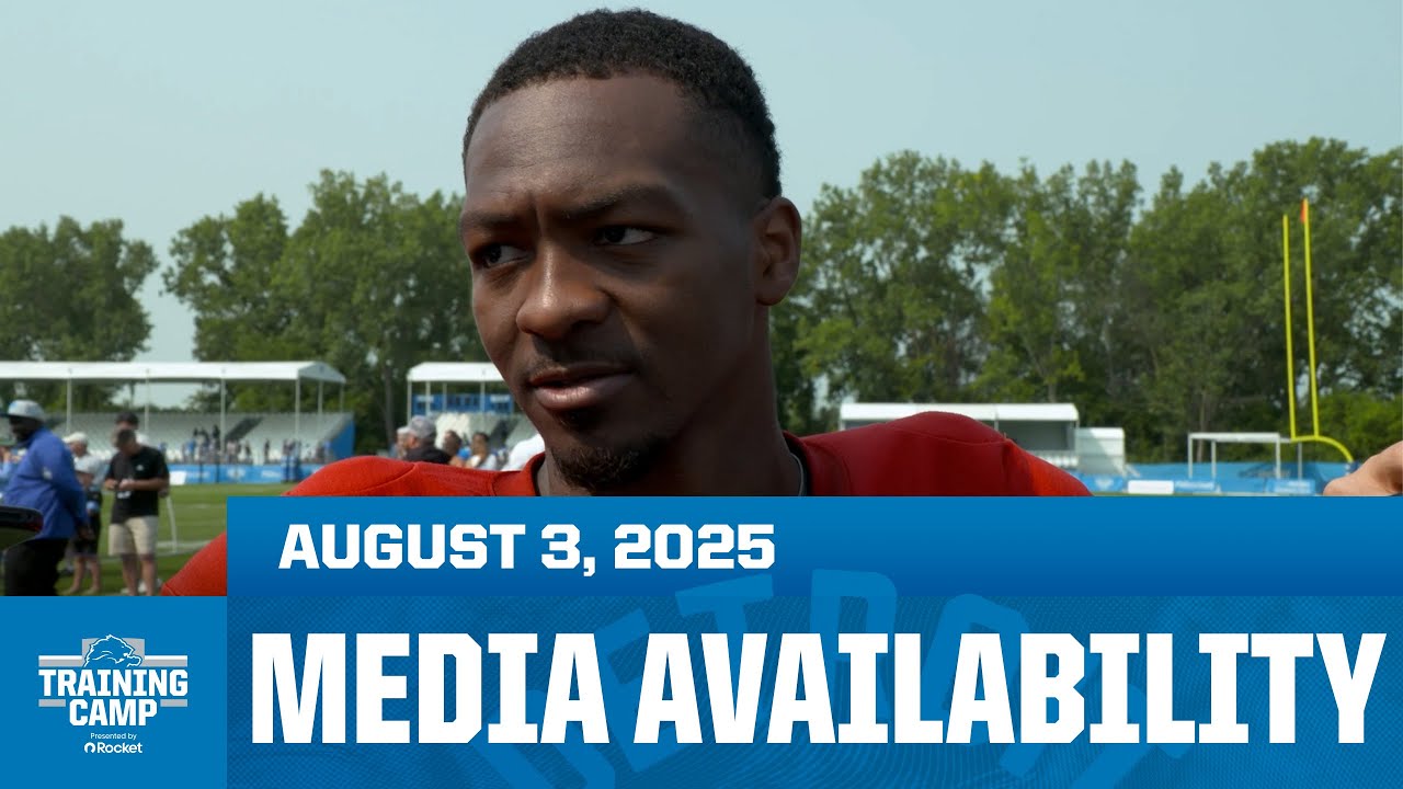 Detroit Lions players meet with the media on August 3 | 2025 Training Camp Day 9