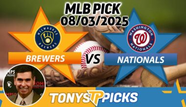 Milwaukee Brewers vs. Washington Nationals Pick 8/3/25 MLB Pick Prediction