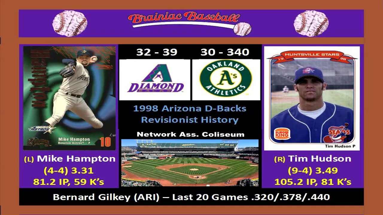Game 72 - 1998 Arizona Diamondbacks Revisionist History v Oakland Athletics @ Network Ass. Coliseum