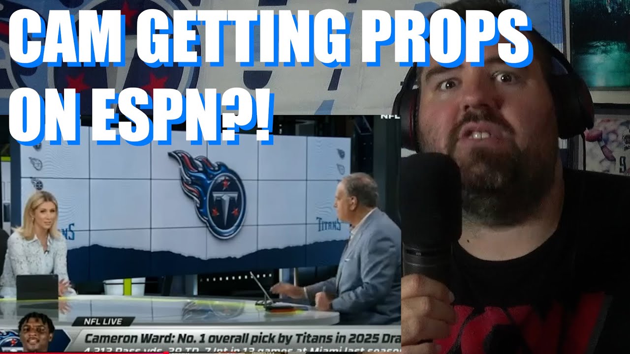 Tennessee Titans fan baffled reaction to NFL Live talking Cam Ward and the Titans!