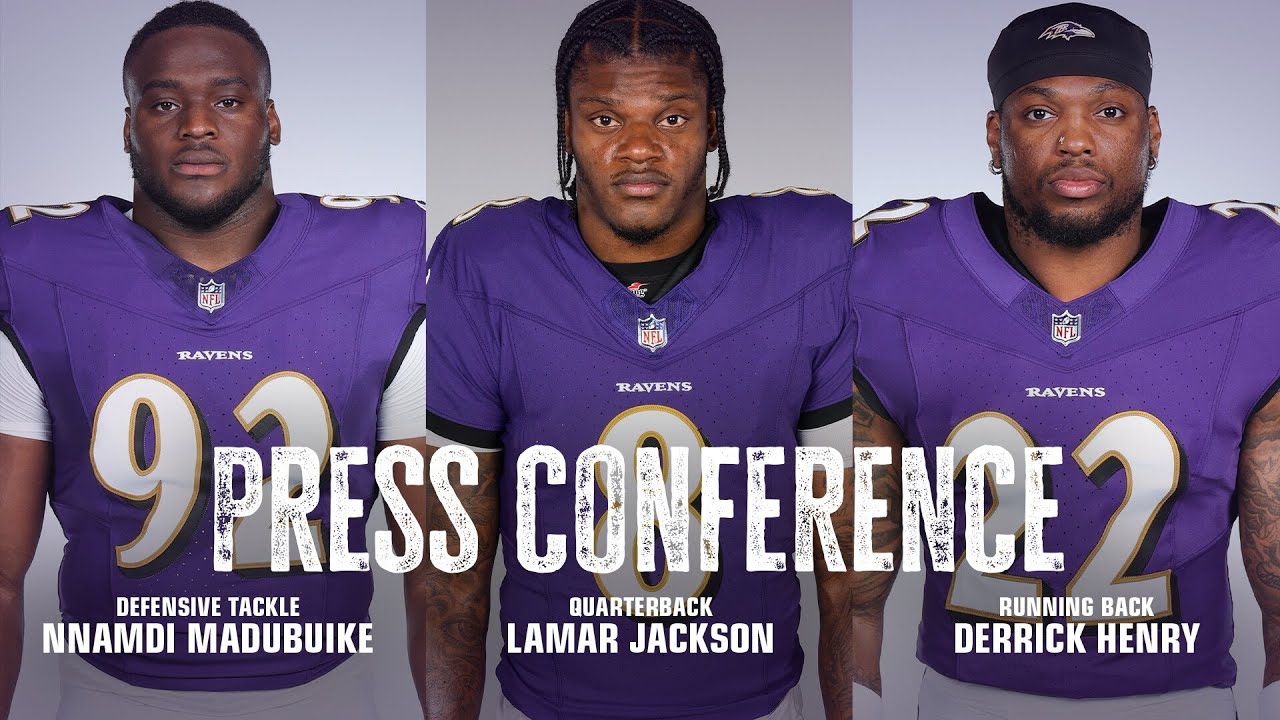 Lamar Jackson, Derrick Henry, Nnamdi Madubuike Media Availability | Baltimore Ravens