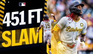 CLEAR THE BASES 💪 Oneil Cruz SLAMS this ball over the wall!