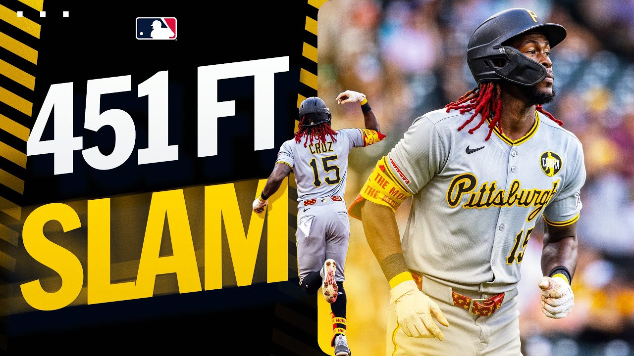 CLEAR THE BASES 💪 Oneil Cruz SLAMS this ball over the wall!