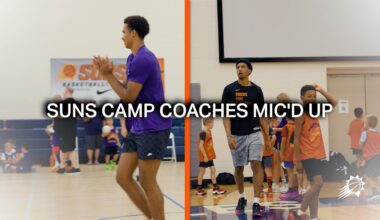 Ryan Dunn vs. Oso Ighodaro mic'd up coaching matchup Phoenix Suns Basketball Camps