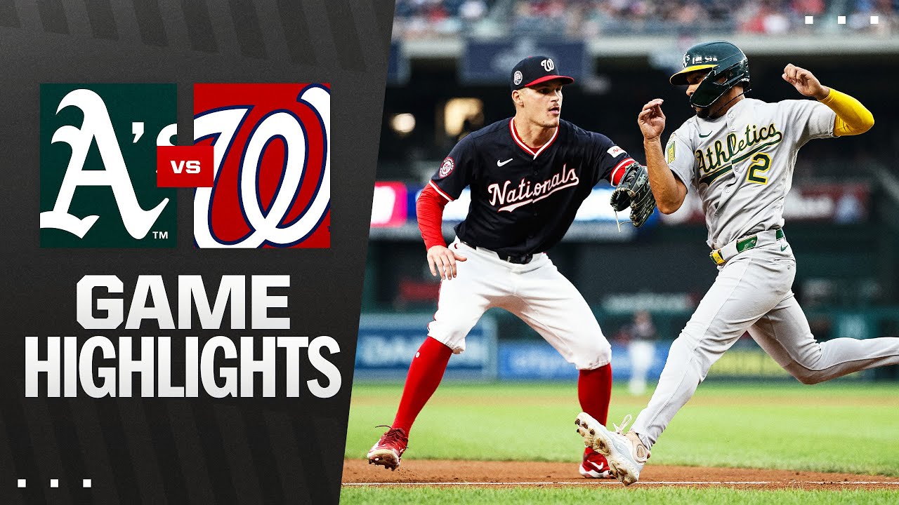 Athletics vs. Nationals Game Highlights (8/5/25) | MLB Highlights