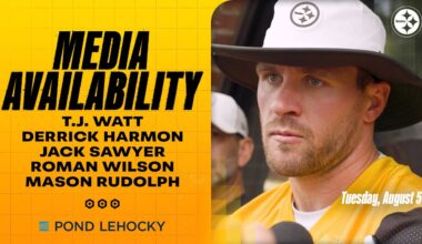 Watt, Harmon, Sawyer, Wilson, Rudolph Media Availability (Aug. 5) | Pittsburgh Steelers