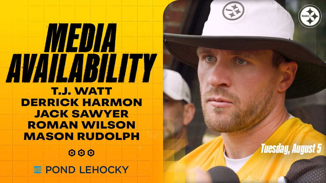 Watt, Harmon, Sawyer, Wilson, Rudolph Media Availability (Aug. 5) | Pittsburgh Steelers