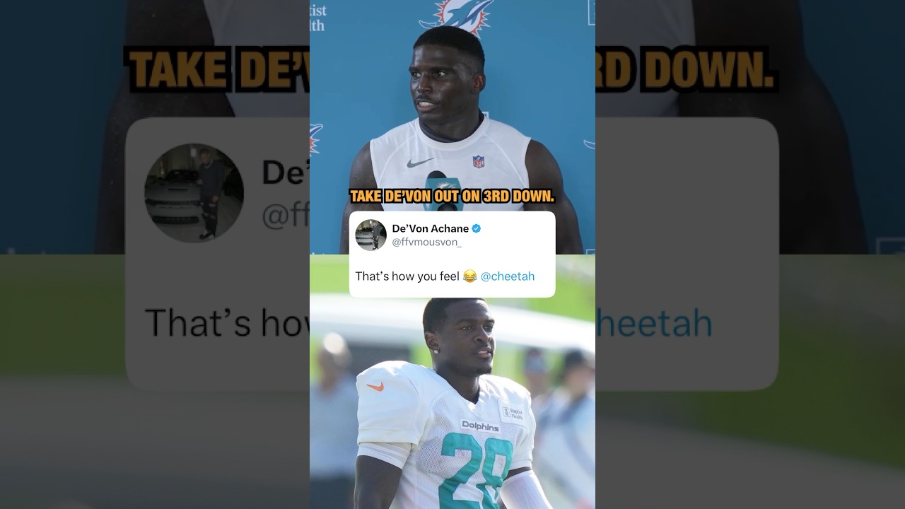 De’Von Achane responds to Tyreek Hill 😅