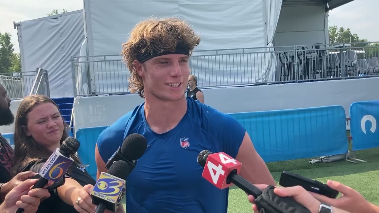 Detroit Lions rookie WR Isaac TeSlaa talks rapport with Jared Goff, working one-on-one to improve