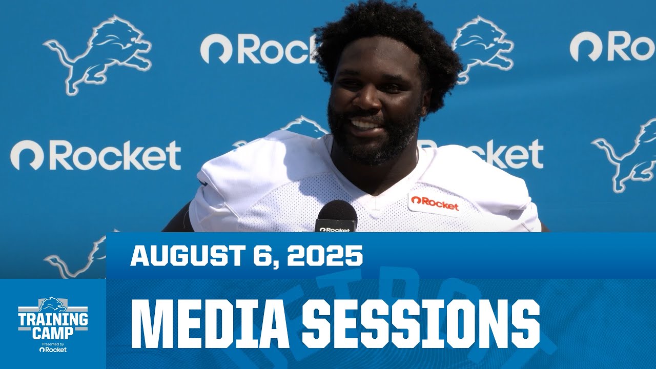Detroit Lions players meet with the media on August 6 | 2025 Training Camp Day 11