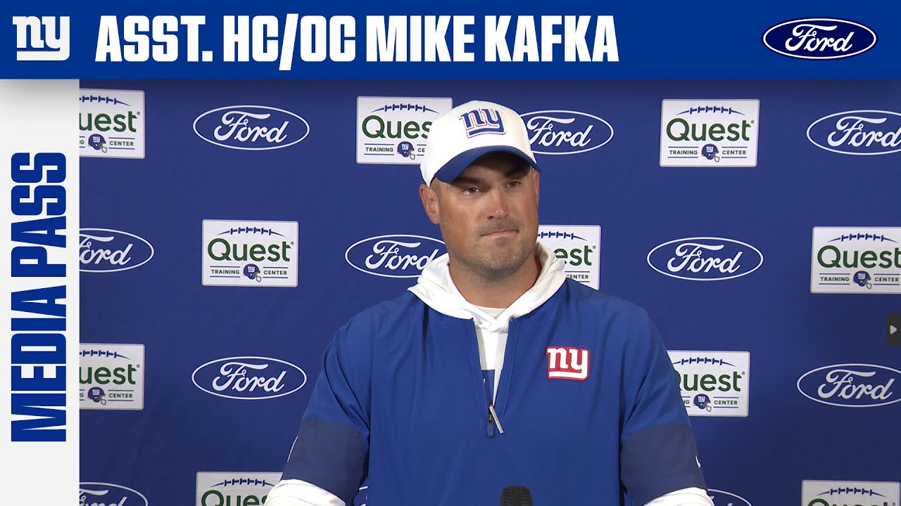 Mike Kafka on Jaxson Dart: "He's right on schedule" | New York Giants