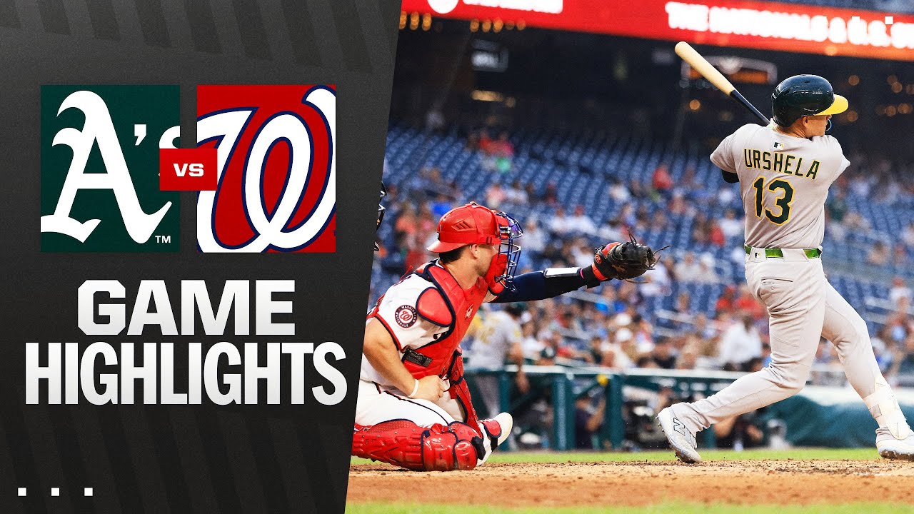 A's vs. Nationals Game Highlights (8/6/25) | MLB Highlights