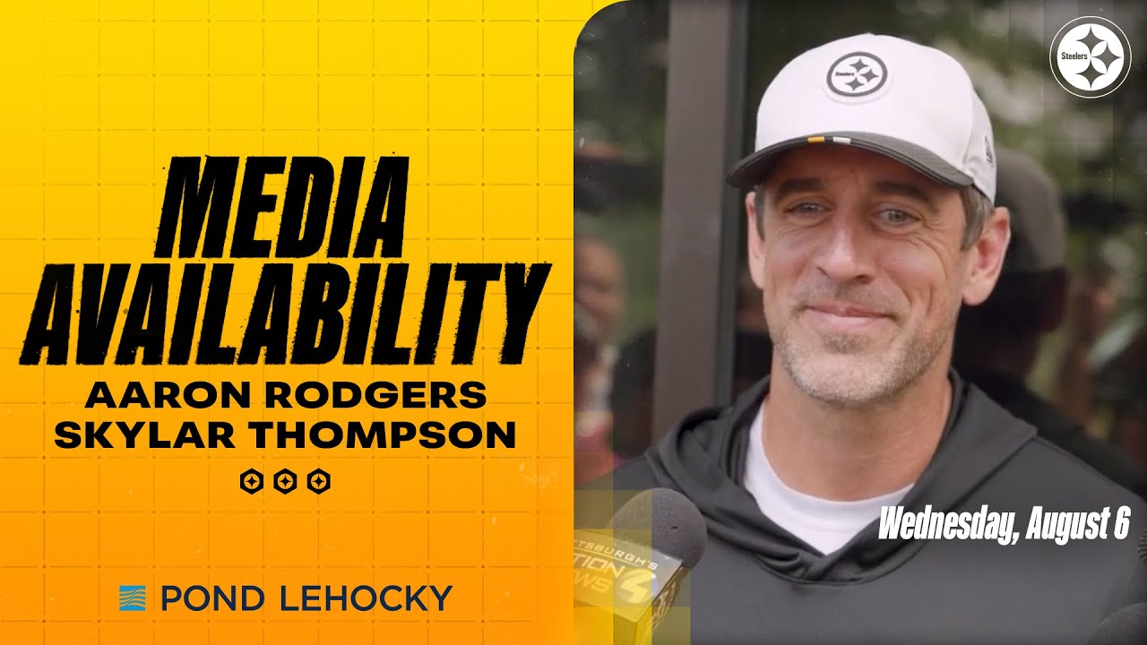 Aaron Rodgers, Skylar Thompson Media Availability (Aug. 6) | Pittsburgh Steelers