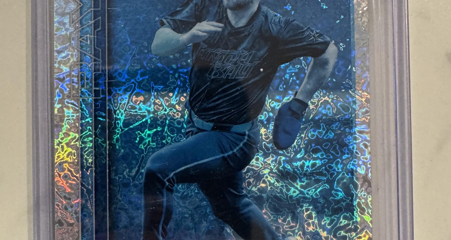 I don’t know how I’d make it happen, but a signature in sky blue Sharpie would look amazing on this.