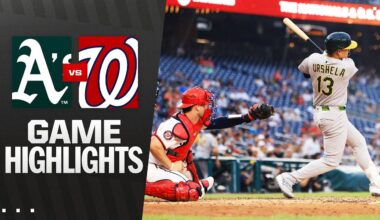 A's vs. Nationals Game Highlights (8/6/25) | MLB Highlights