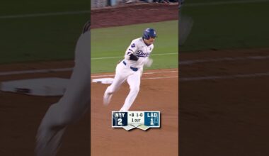 Shohei Ohtani reached third off this hit! #mlb #baseball #worldseries #Dodgers