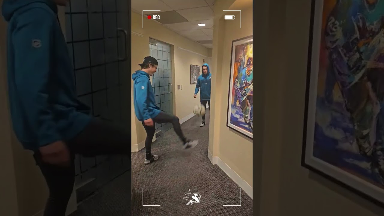 Office soccer anyone?  ⚽️ #sharks #hockey #nhl