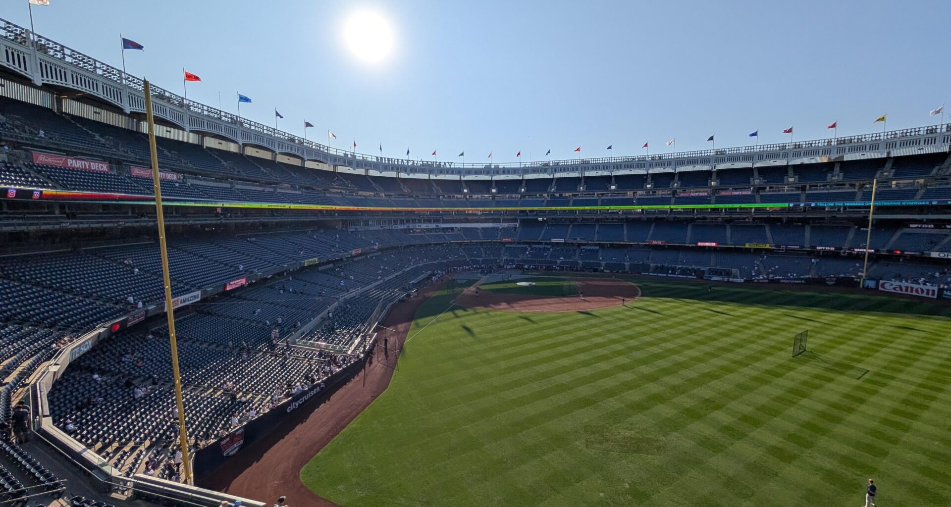 Checking in from Yankee Stadium. Go Stros!