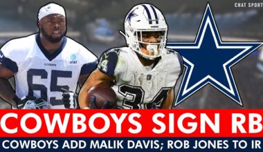 BREAKING: Cowboys Sign A RB In Malik Davis, Put Robert Jones On IR To End His Season | Cowboys News