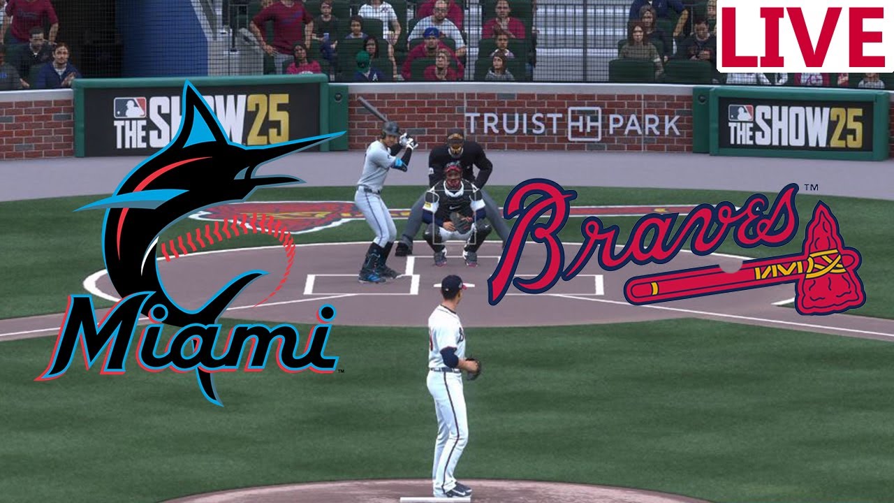 🔴LIVE 🔴 Miami Marlins VS Atlanta Braves/August 09/Baseball   Envivo/MLB THE SHOW 25
