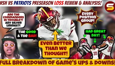 😱JCM Deserves ALL THE HYPE! Newton DOMINANT! Special Teams WAS TRASH! | WSH vs Patriots LOSS Review!